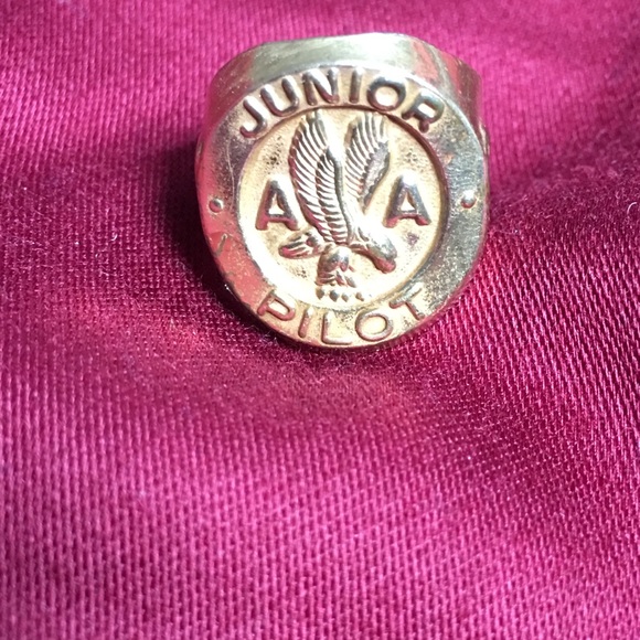 Vintage Brass American Airlines Junior Pilot ring - Picture 3 of 6